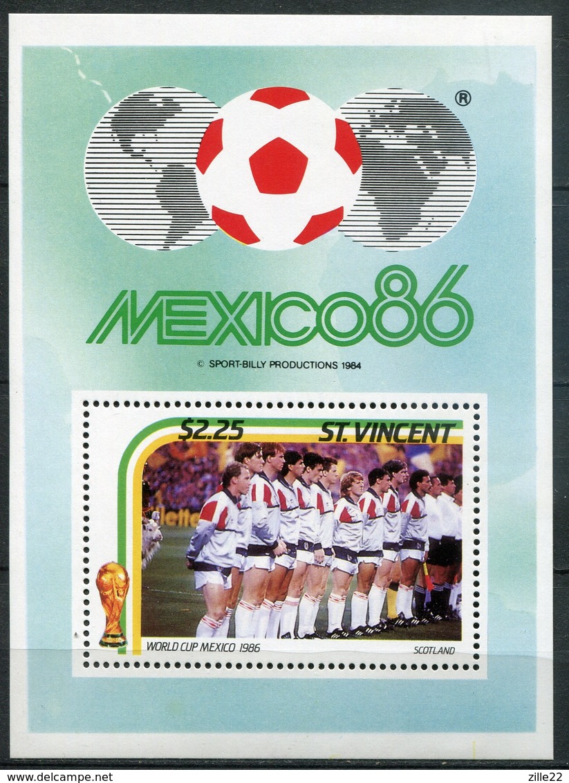 St. Vincent Mi# Block 36 Postfrisch MNH  - Soccer Mexico 1986 - St.Vincent (1979-...)