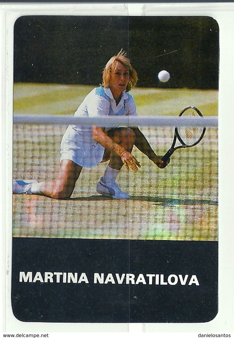 1987 Pocket Calendar Calandrier Calendario Portugal Tenis Tennis Martina Navratilova - Grand Format : 1981-90