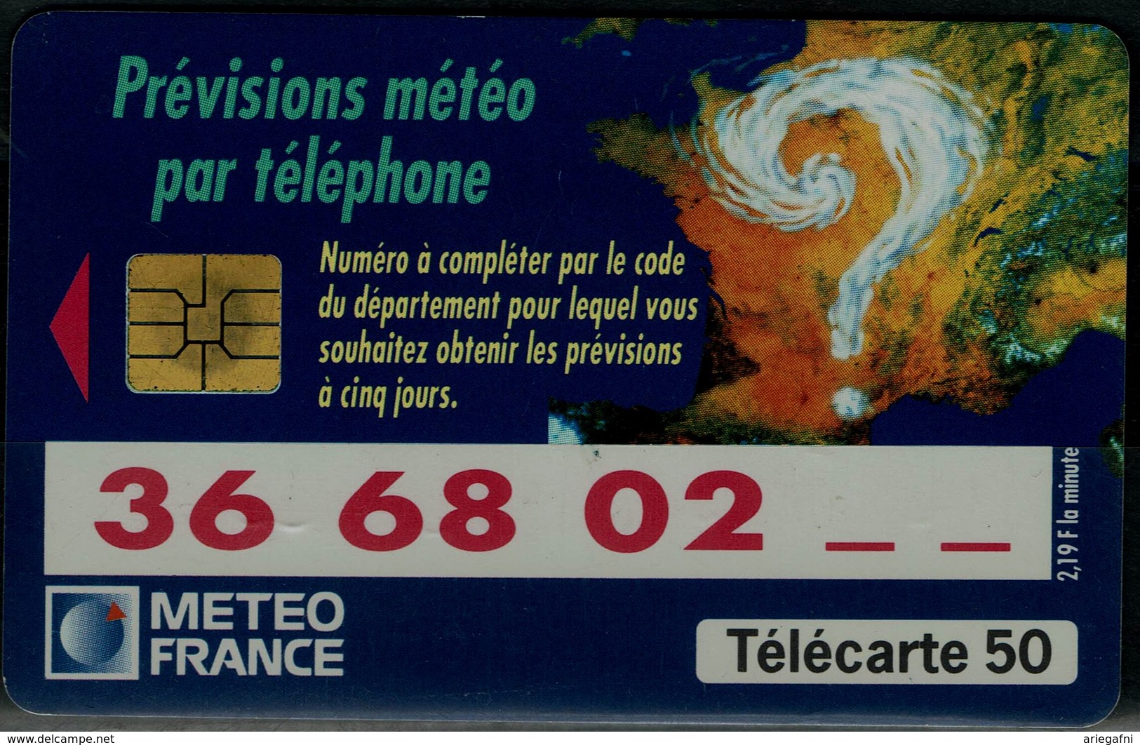 FRANCE 1995 PHONECARD PREVISIONS METEO PAR TELEPHONE USED VF!! - Non Classés