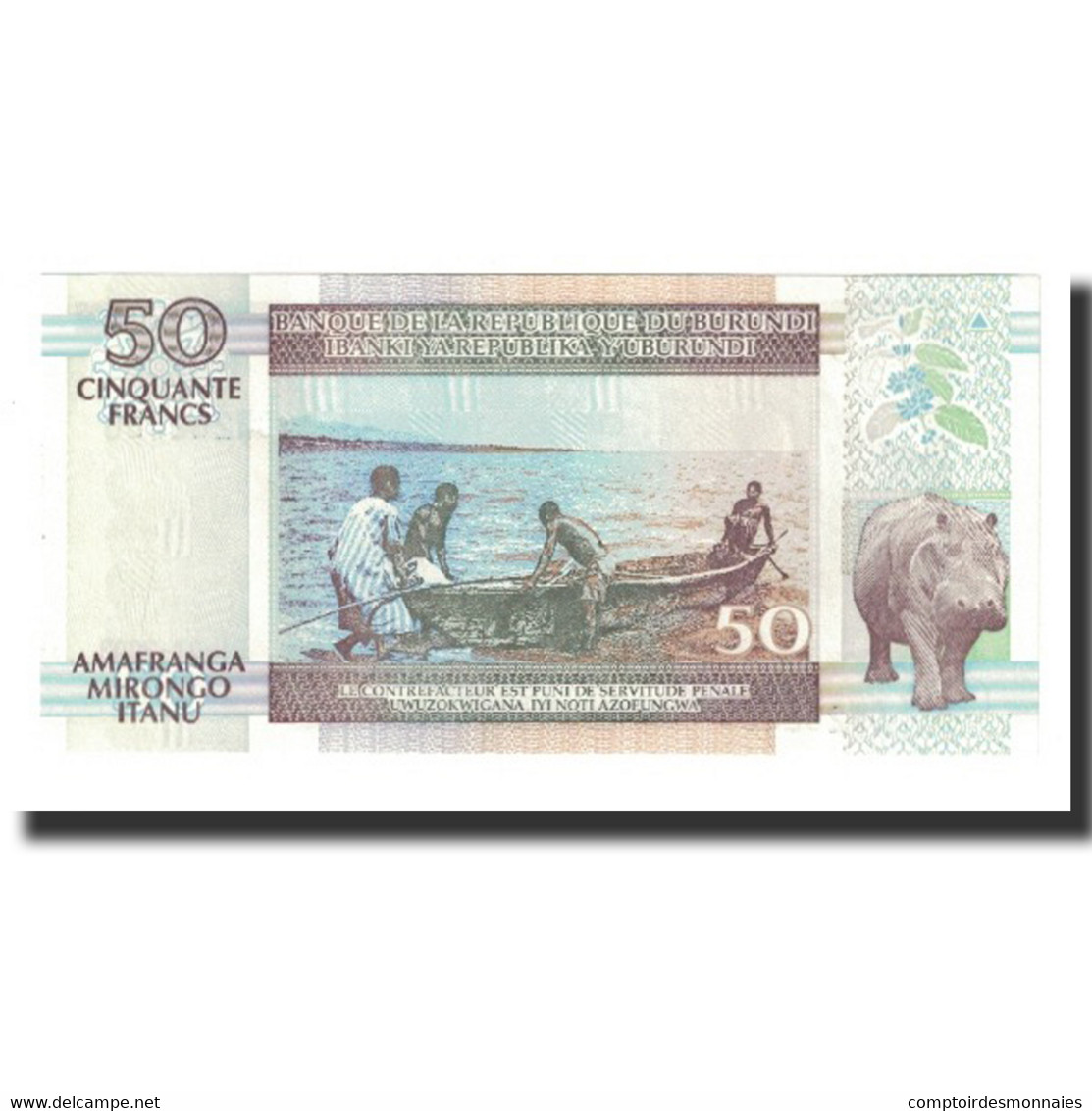 Billet, Burundi, 50 Francs, 2003, 2003-07-01, KM:36c, NEUF - Burundi