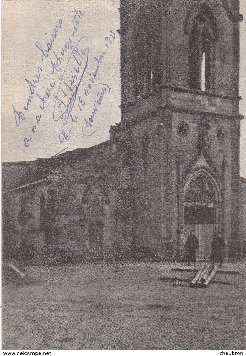 55 SOMMEILLES GUERRE 1914-18 BATAILLE DE LA MARNE.L''EGLISE  + TEXTE DU 18 NOVEMBRE 1915 - War 1914-18