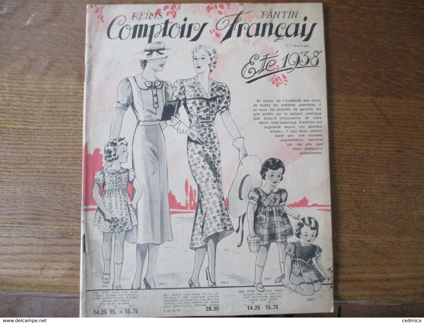 COMPTOIRS FRANCAIS REIMS PANTIN CATALOGUE ETE 1938 52 PAGES - Publicités