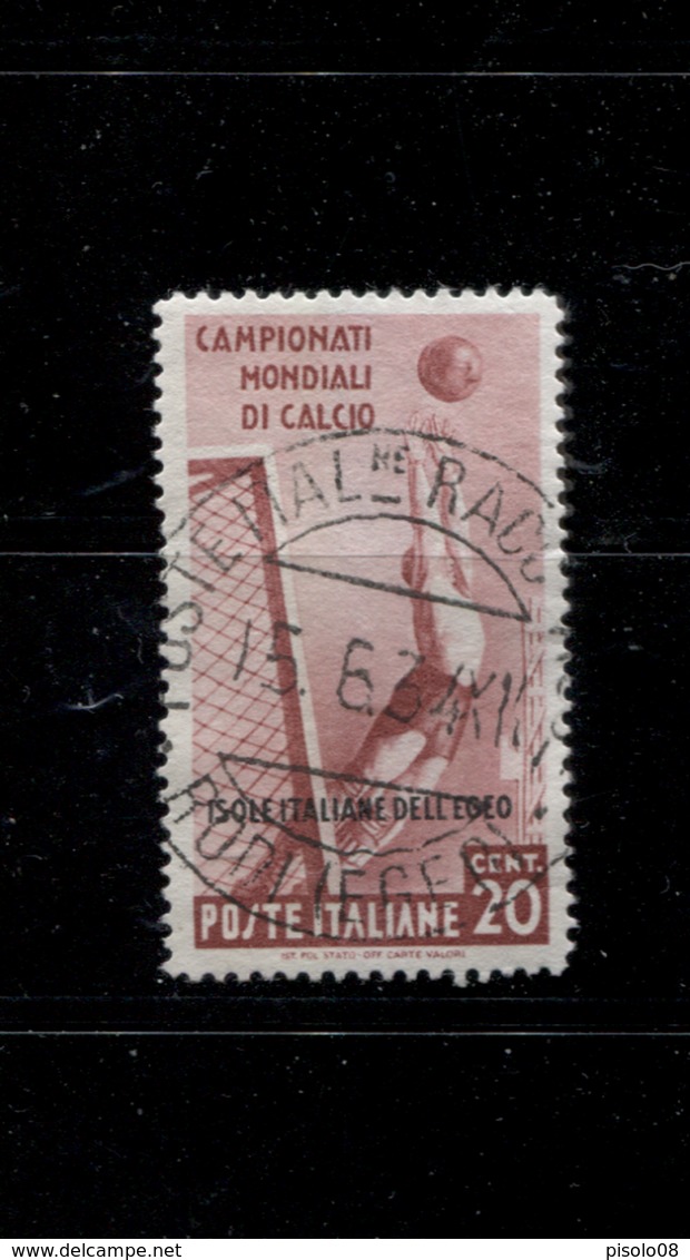 EGEO  POSTA AEREA CALCIO 20 C. USATO - Egée (Admin. Autonome)