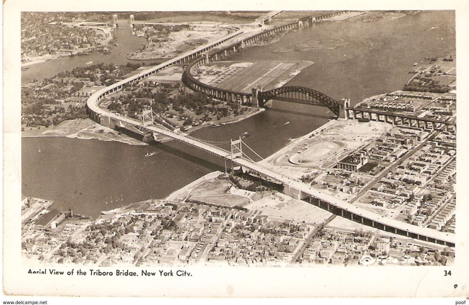New York City : Aerial View Of The Triboro Bridge  1951 - Ponti E Gallerie