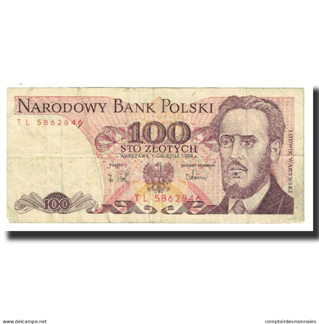 Billet, Pologne, 100 Zlotych, 1988, 1988-12-01, KM:143d, TB - Pologne