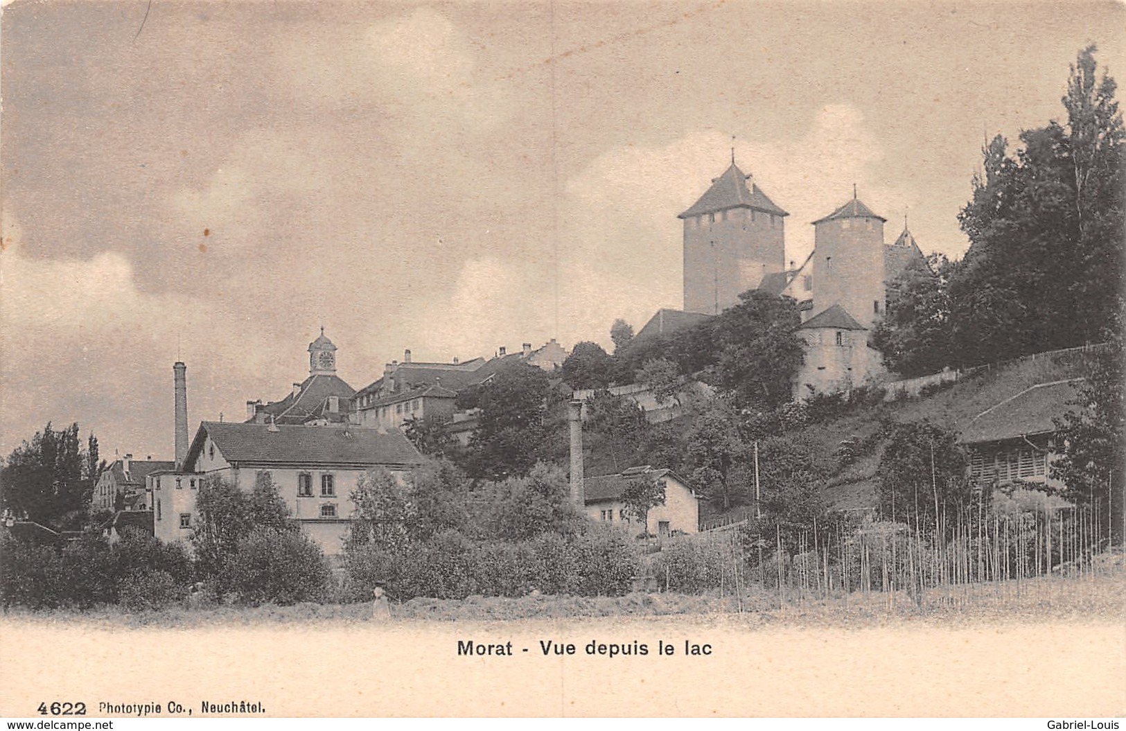 Morat Vue Depuis Le Lac - Murten