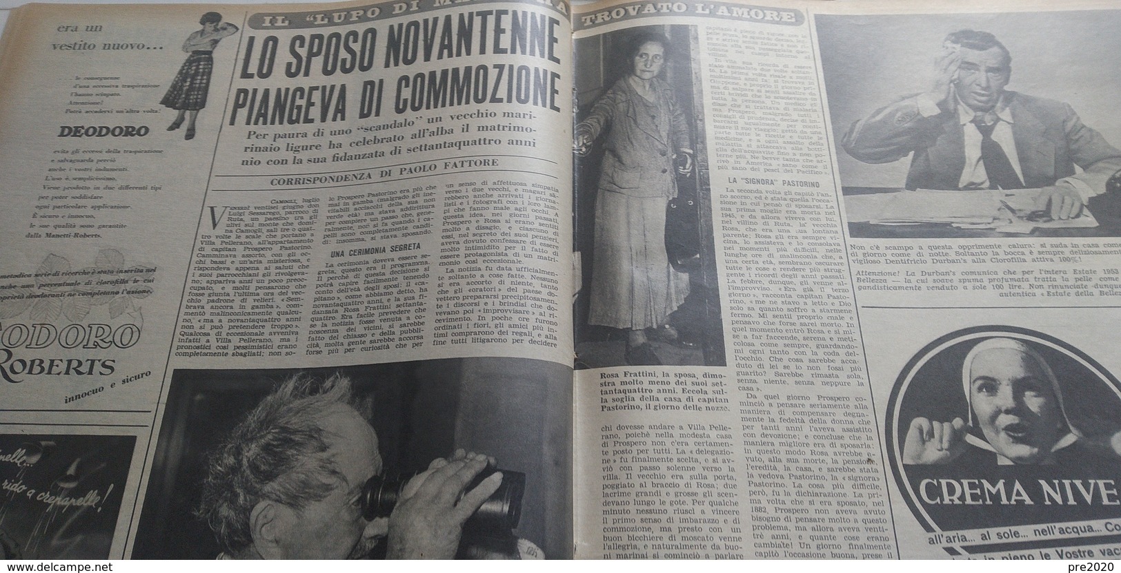 SETTIMANA INCOM 1953 MONCALVO MONFERRATO MONCALIERI CASTEL DI CASIO CAPRI CONTRADA AVELLINO CAMOGLI GENZANO