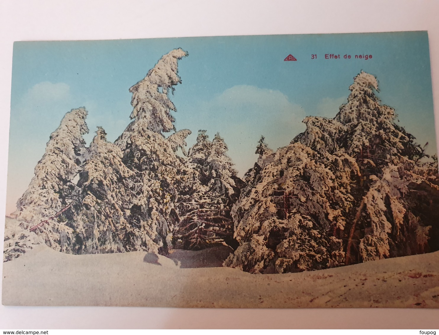 9 CARTES MONTAGNE EFFET DE NEIGE SKIEUR VOSGES HIVER