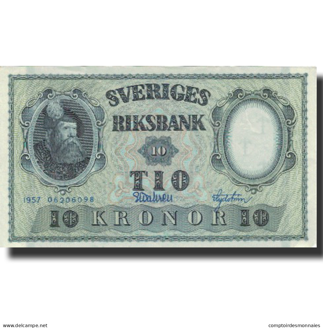 Billet, Suède, 10 Kronor, 1957, 1957, KM:43e, TB - Suède