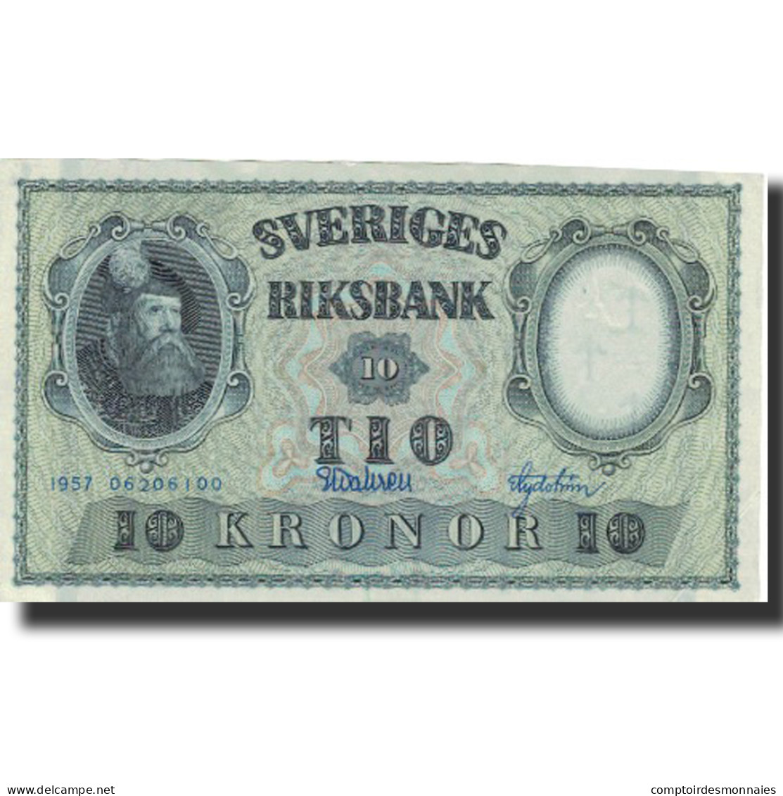 Billet, Suède, 10 Kronor, 1957, 1957, KM:43e, TTB - Suède