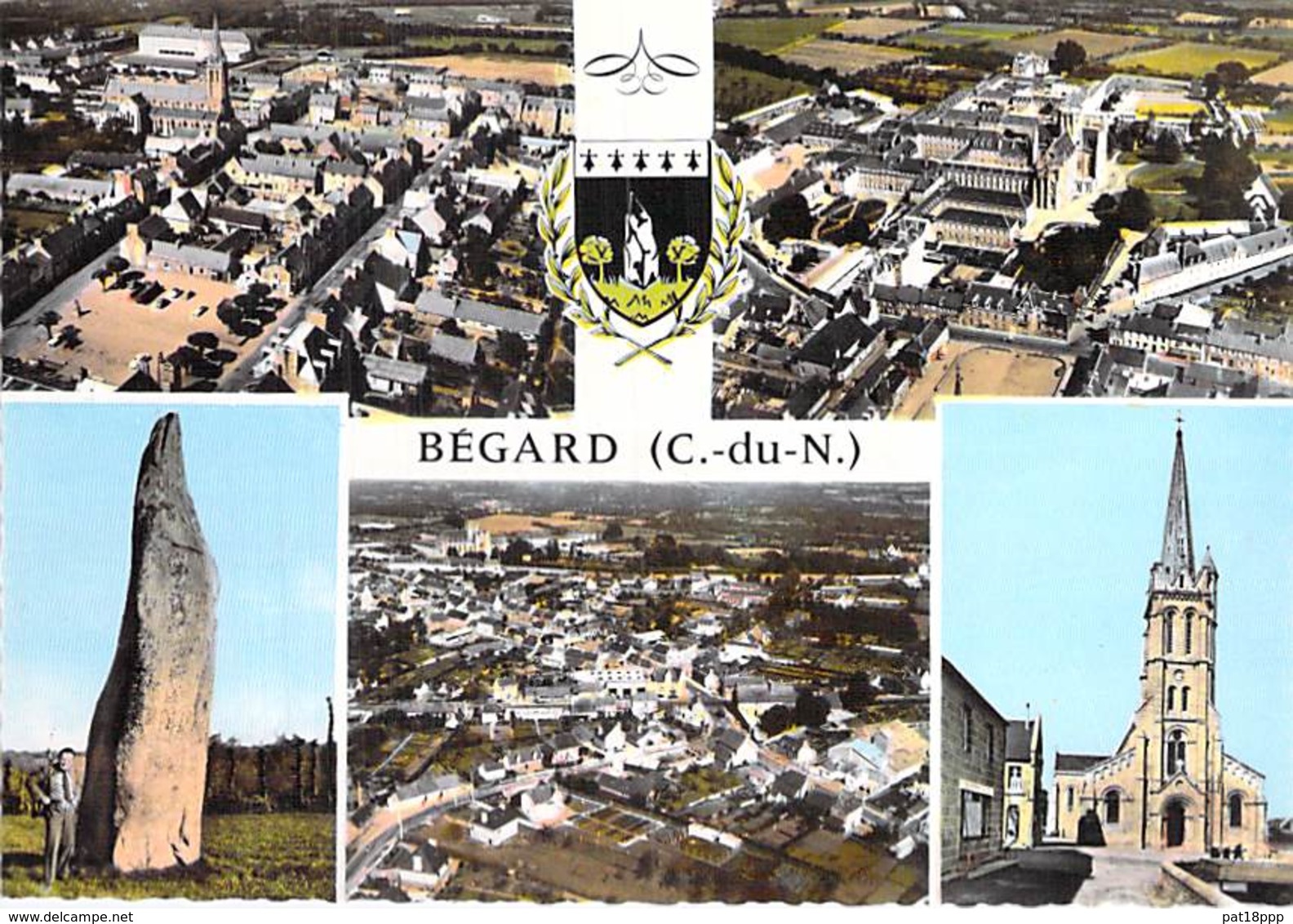 22 - BEGARD : Multivues - CPSM Village ( 4.800 Habitants ) Dentelée Colorisée Grand Format 1969 - Côtes D'Armor - Autres & Non Classés