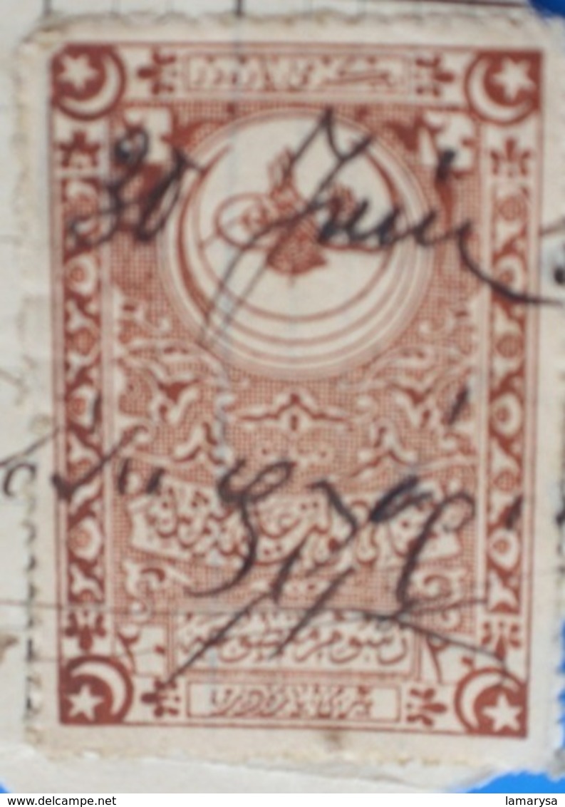 CILICIE(1919-1921)TURQUIE Constantinople France(ex-protectorat Français)Fiscal Fiscaux Timbre Turc Fragment Annulé Plume - Gebruikt