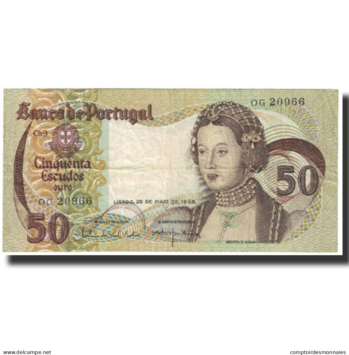 Billet, Portugal, 50 Escudos, 1968, 1968-05-28, KM:174a, SUP - Portugal