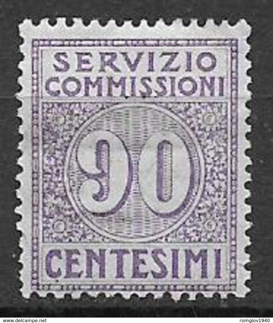 REGNO D'ITALIA 1913 SERVIZIO COMMISSIONI V.EMANUELEIII CIFRA IN UN CERCHIO SASS. 3 MLH VF - Autres & Non Classés