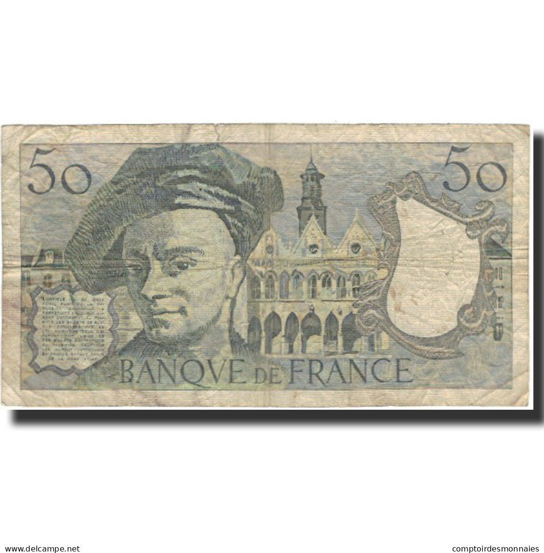 France, 50 Francs, Quentin De La Tour, 1982, B, Fayette:67.8, KM:152b - 50 F 1976-1992 ''Quentin De La Tour''