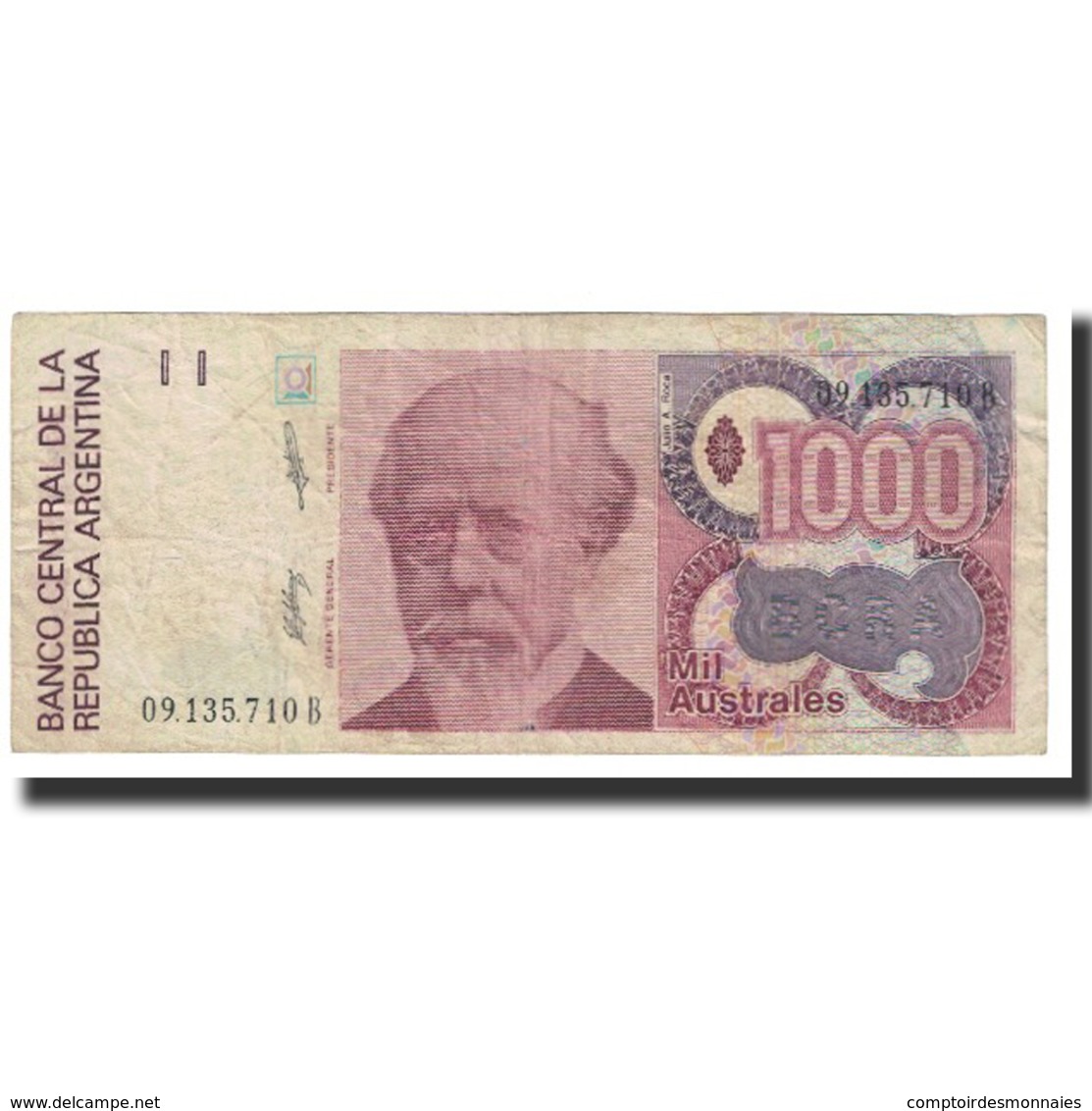 Billet, Argentine, 1000 Australes, KM:329a, TB - Argentine