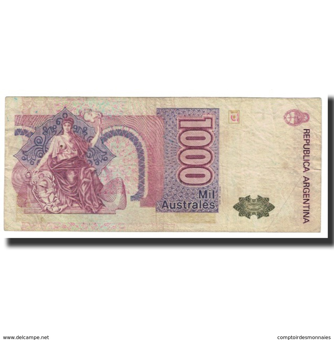 Billet, Argentine, 1000 Australes, KM:329a, TB - Argentine