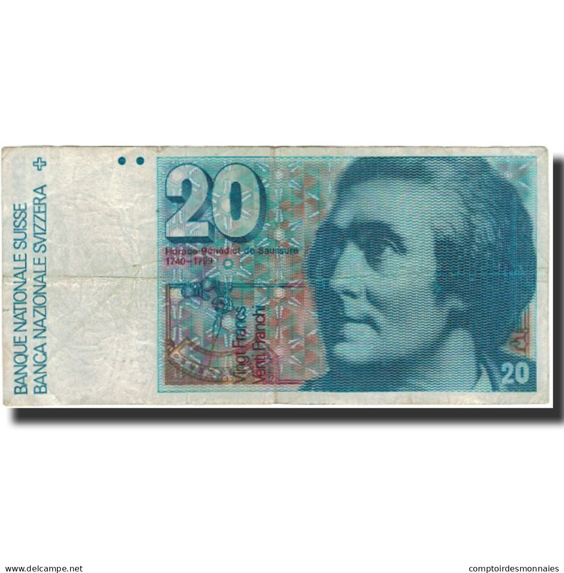 Billet, Suisse, 20 Franken, KM:55h, TB - Suisse