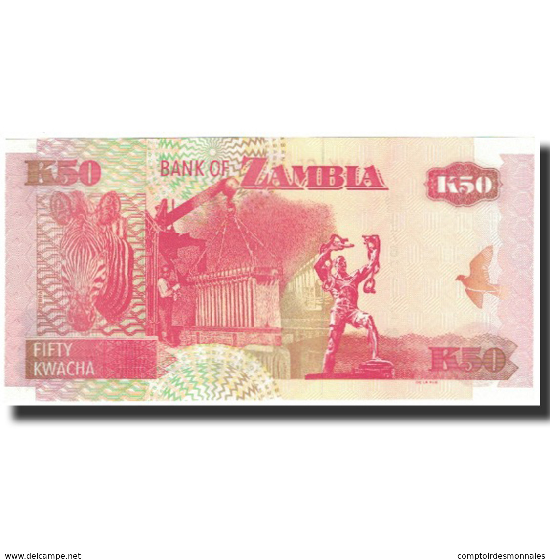 Billet, Zambie, 50 Kwacha, 2008, KM:37f, NEUF - Zambia