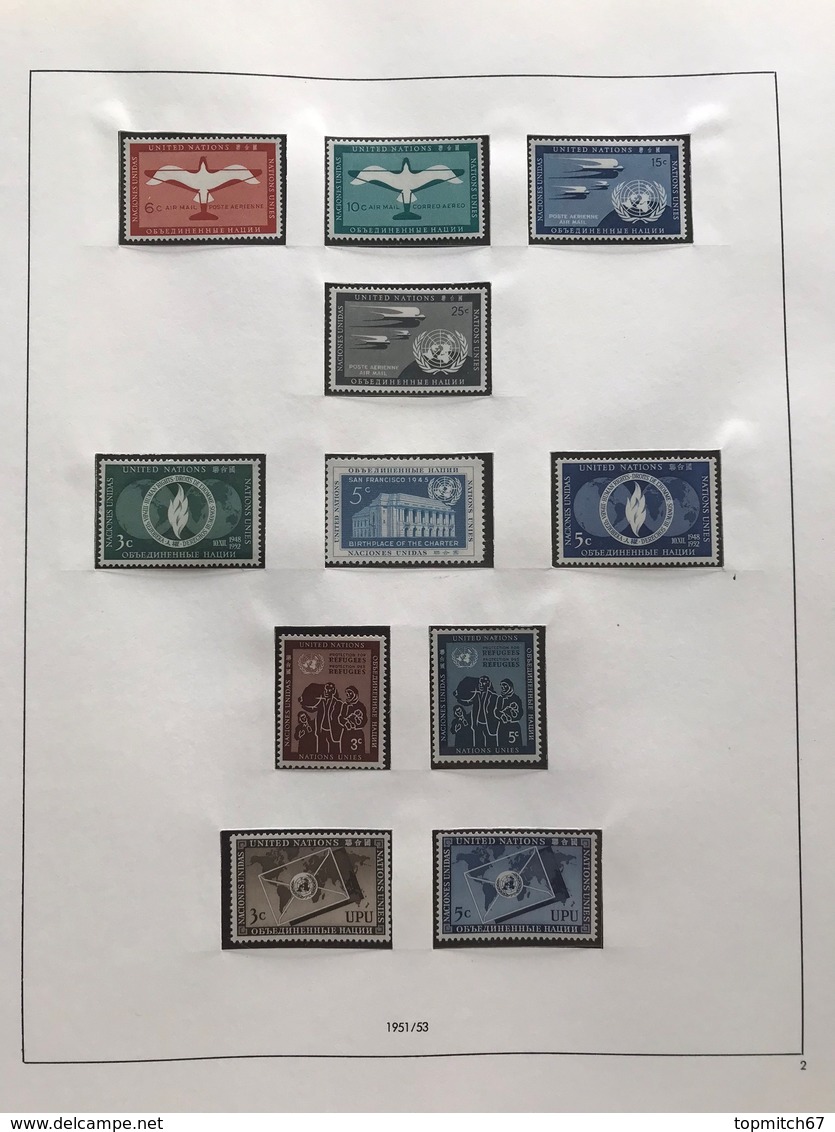 ONU1000MNH-UNO United Nations Organisation MNH Stamps Album Safe Nr. 51 - New York And  Geneva - 1951-1977 - Lots & Serien