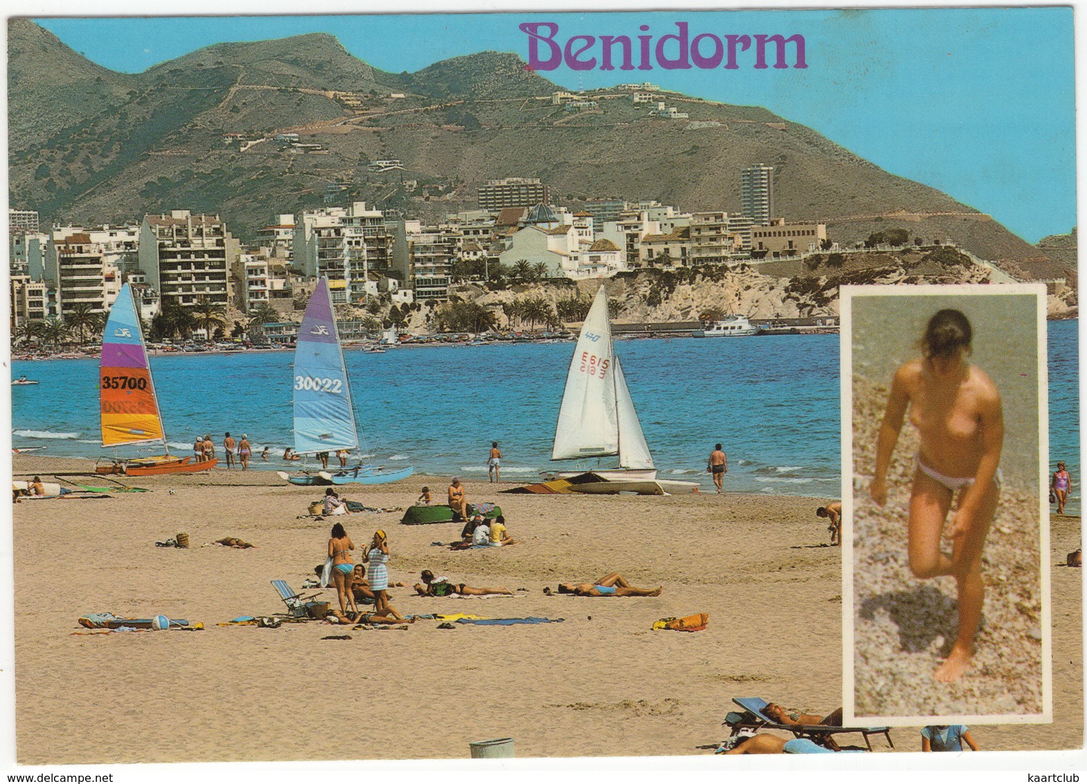 No. 194 Benidorm (Espana) - Playa De Poniente  - (Espana/Spain) - Topless Beach Girl - Alicante