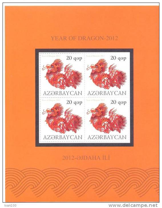 2012. Azerbaijan, Year Of Dragon, S/s, Mint/** - Azerbaijan