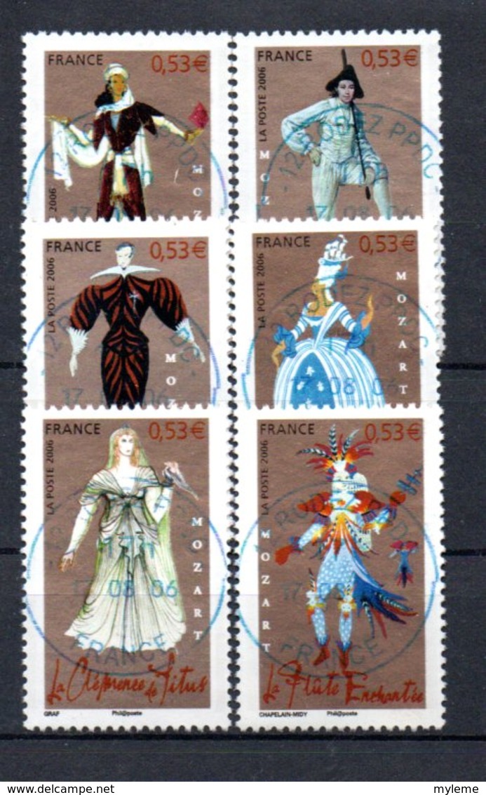 B29 France Avec Oblitérations Rondes N° 3917 à 3922 - Used Stamps