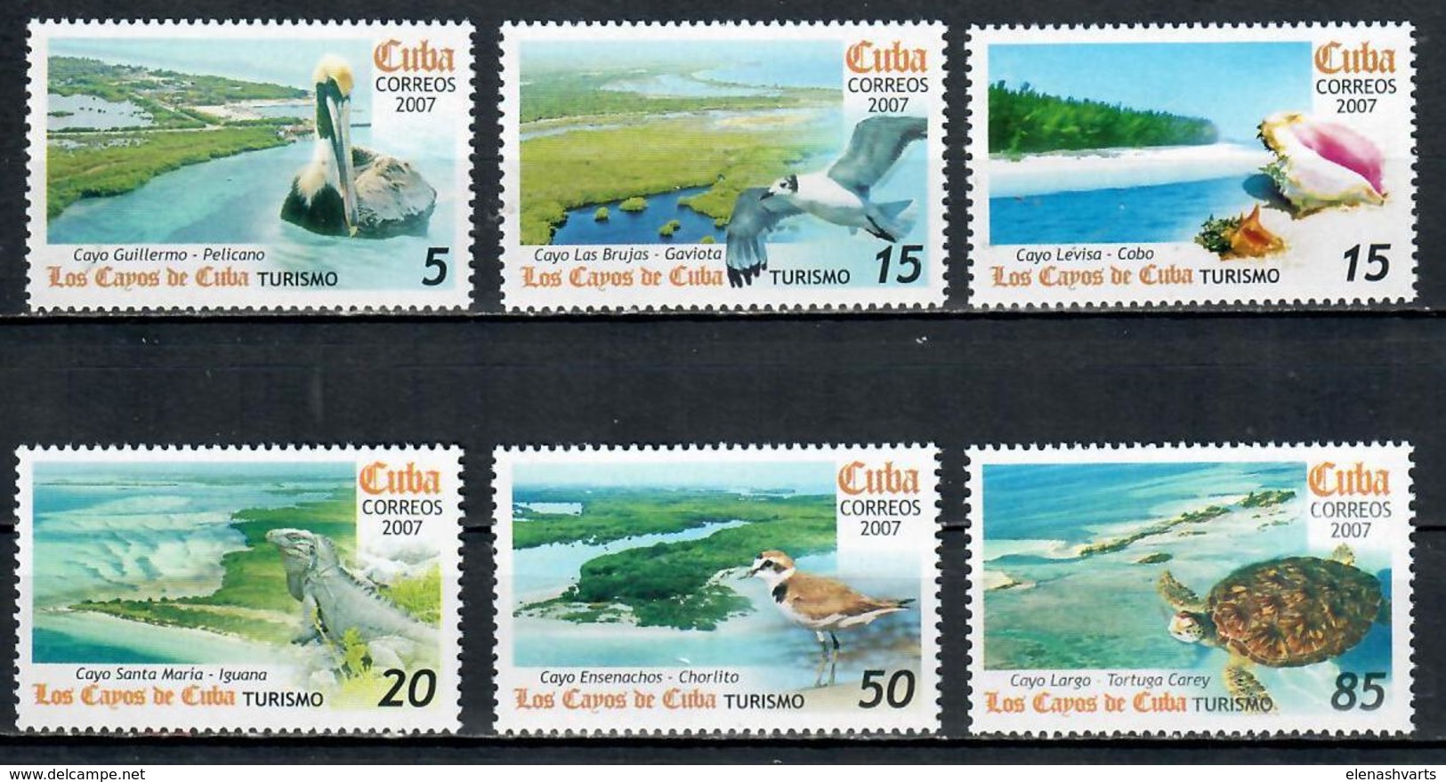 Cuba 2007 Islands And Wildlife  (MNH)  - Birds, Nature, Reptiles, Turtles, Ponds - Unused Stamps