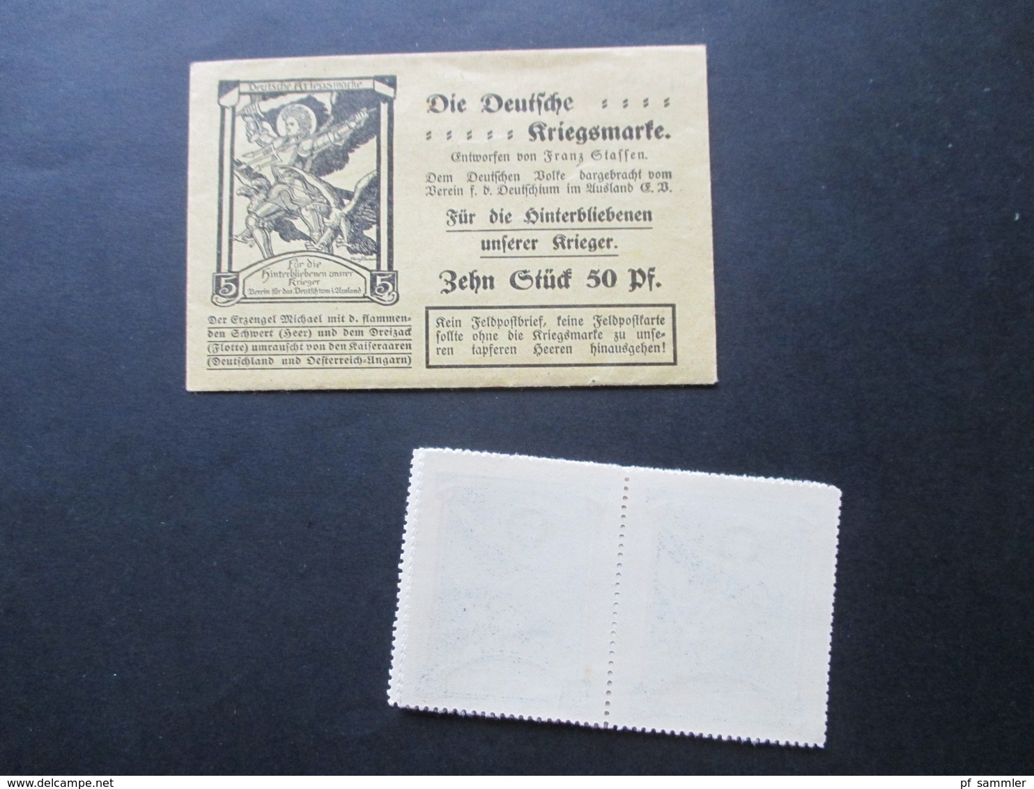 Vignette Erinnophilie Um 1914 Die Deutsche Kriegsmarke 10x ** In Original Verpackung!Deutschtum Im Ausland. Spendenmarke - Erinnofilie