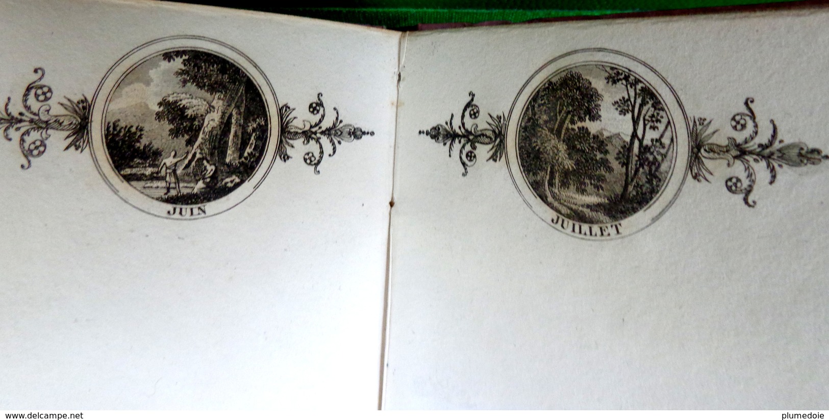 EO 1820 LA PASTOURELLE LOUIS JANET . LIVRE MINIATURE DANS SON ETUI. 6 GRAVURES SUR CUIVRE. CALENDRIER ALMANACH