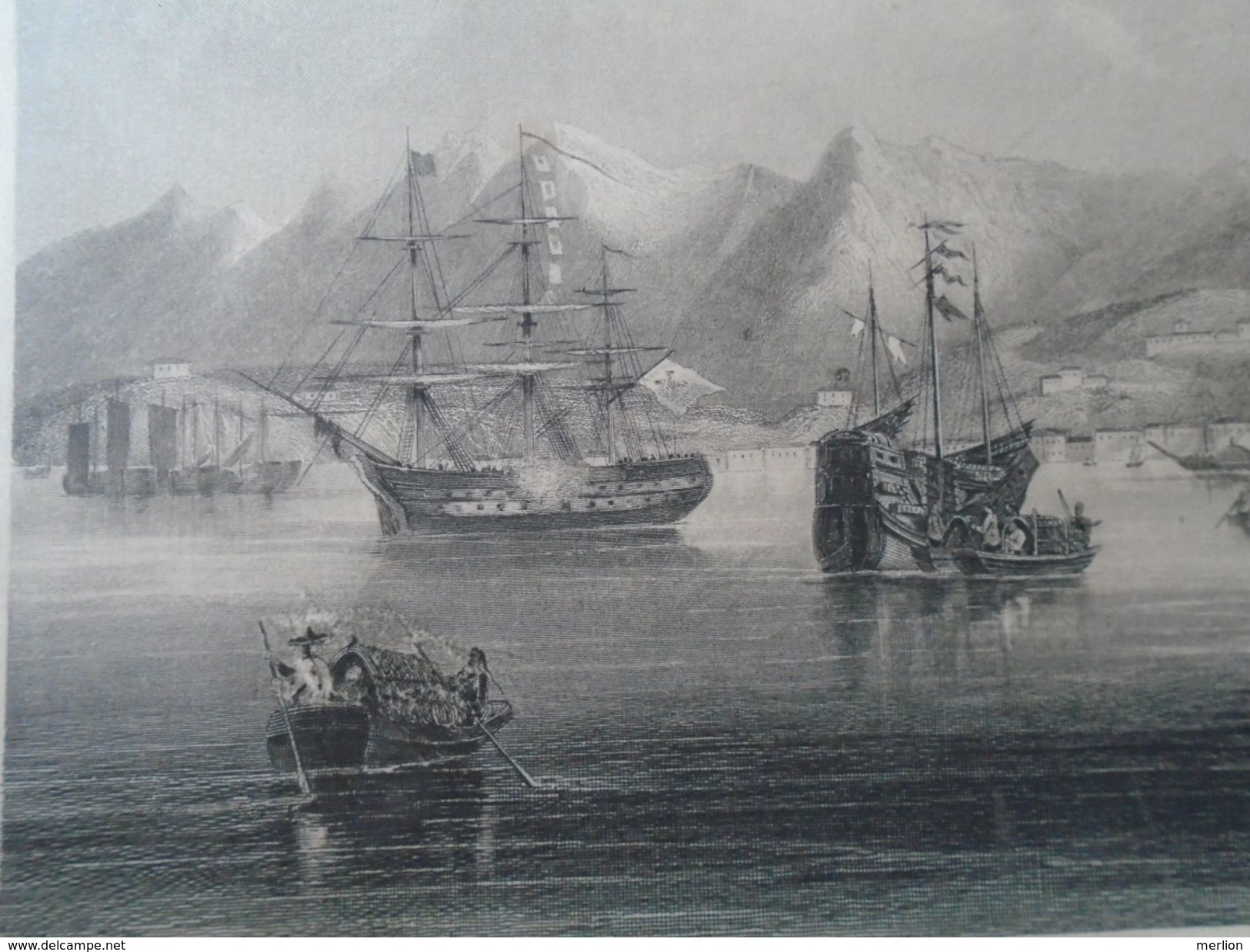 AD00006.02 Steel Engraving- HONG KONG -CHINA - C. Graham-engraved By A.H.Payne Leipzig Ca 1847 -gravure - Prints & Engravings