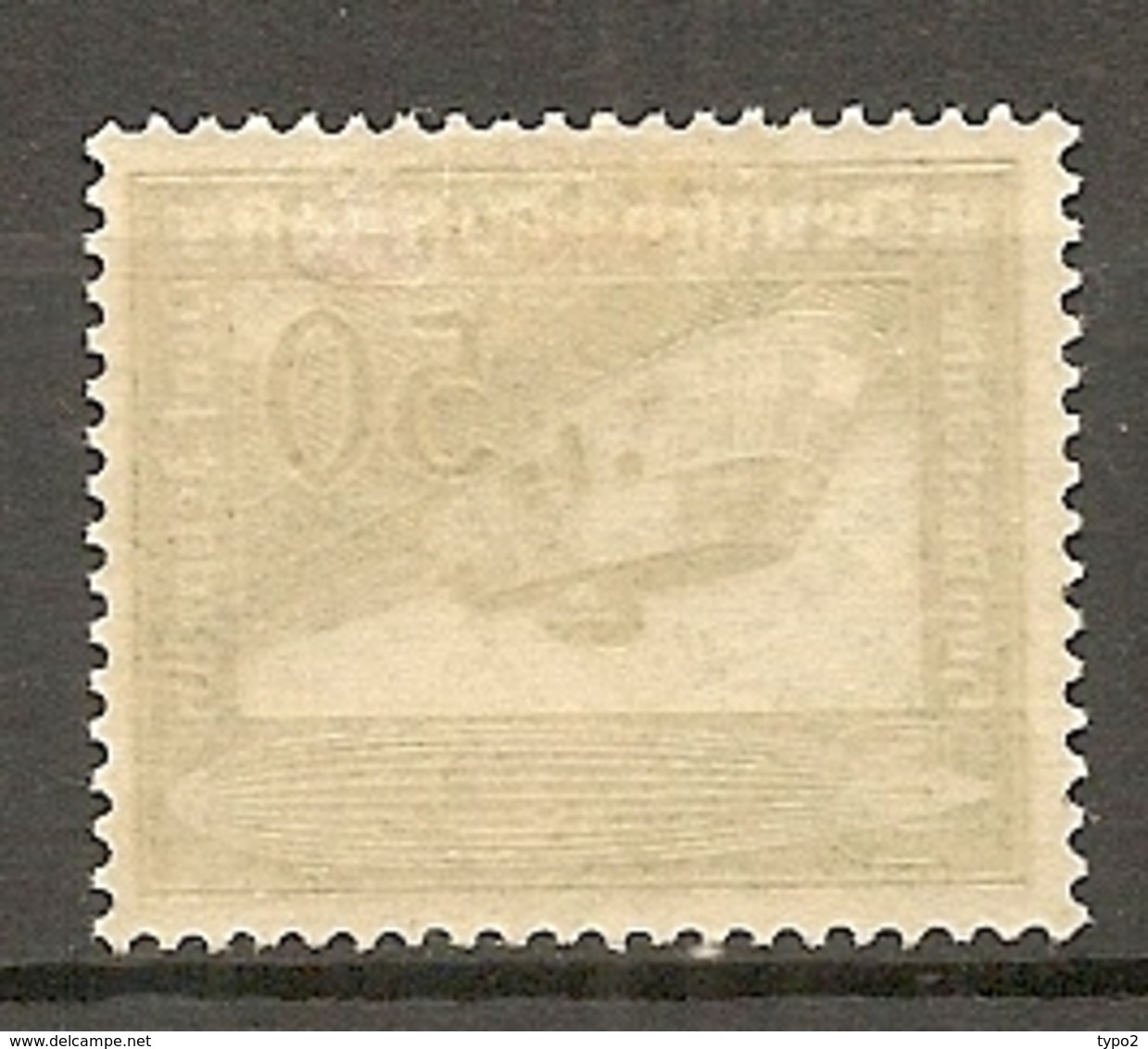 DR - PA Yv. N° 58 Mi. N° 670  * 25p  Zeppelin Cote  4,5 Euro BE  2 Scans - Luft- Und Zeppelinpost