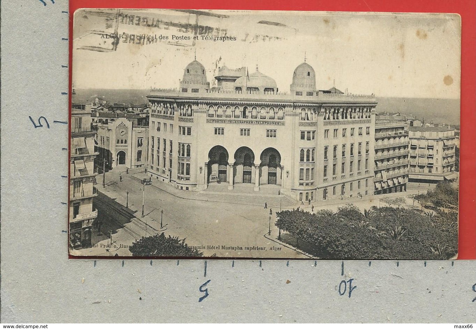 CARTOLINA VG ALGERIA - ALGER ALGERI - Hotel Des Postes Et Telegraphes - 9 X 14 - 1934 - Algeri