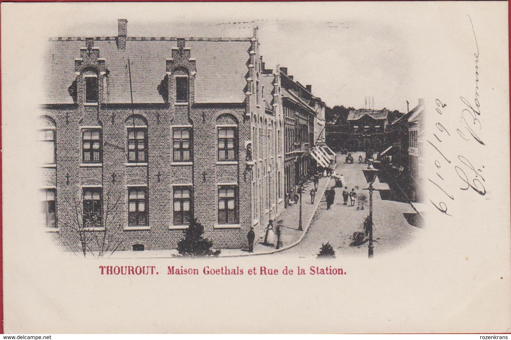 Torhout Thourout Maison Goethals Et Rue De La Station Stationsstraat 1902 (In Zeer Goede Staat) (En Très Bon état) - Torhout