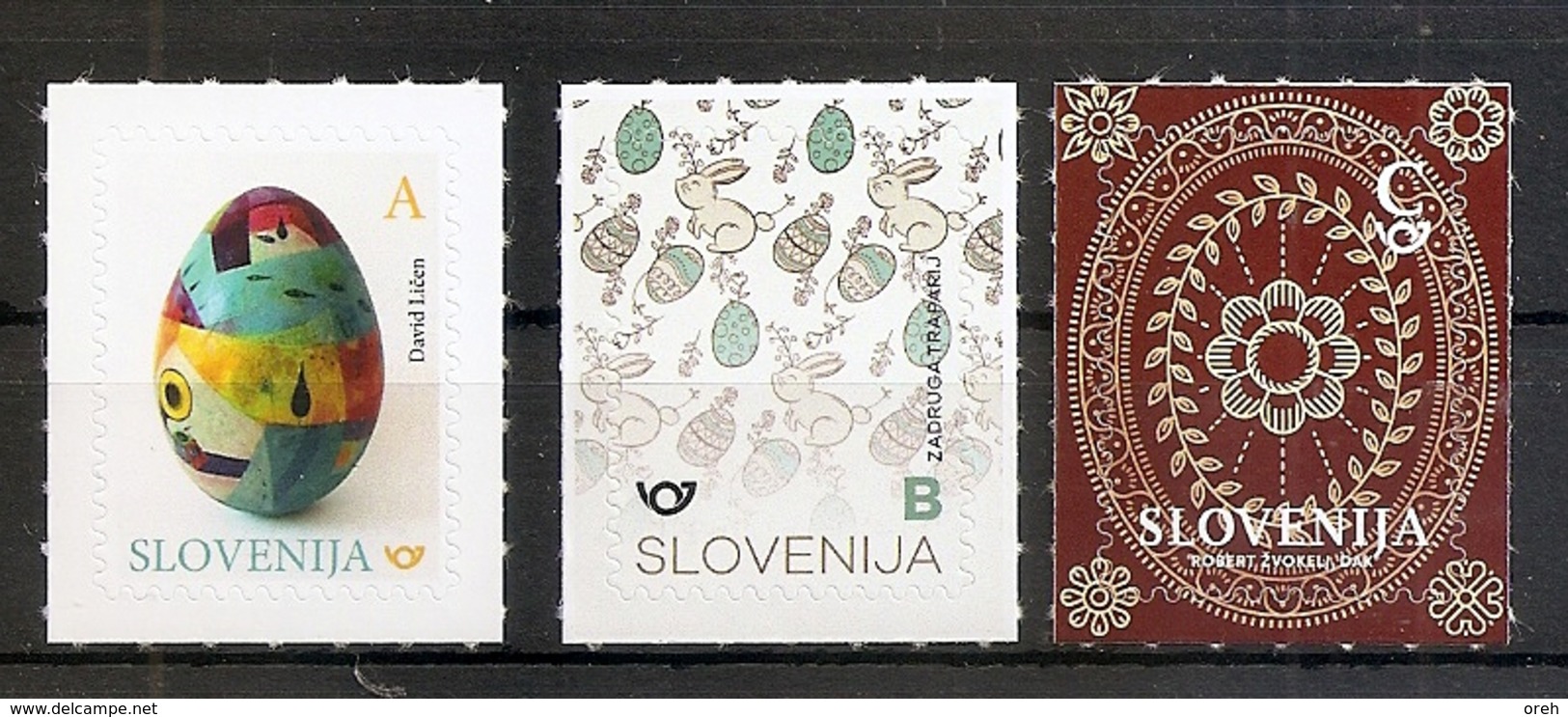 SLOVENIA 2020,NEW  13.4,EASTER  DESIGNS,RELIGION,EGG,RABITT,MNH - Easter