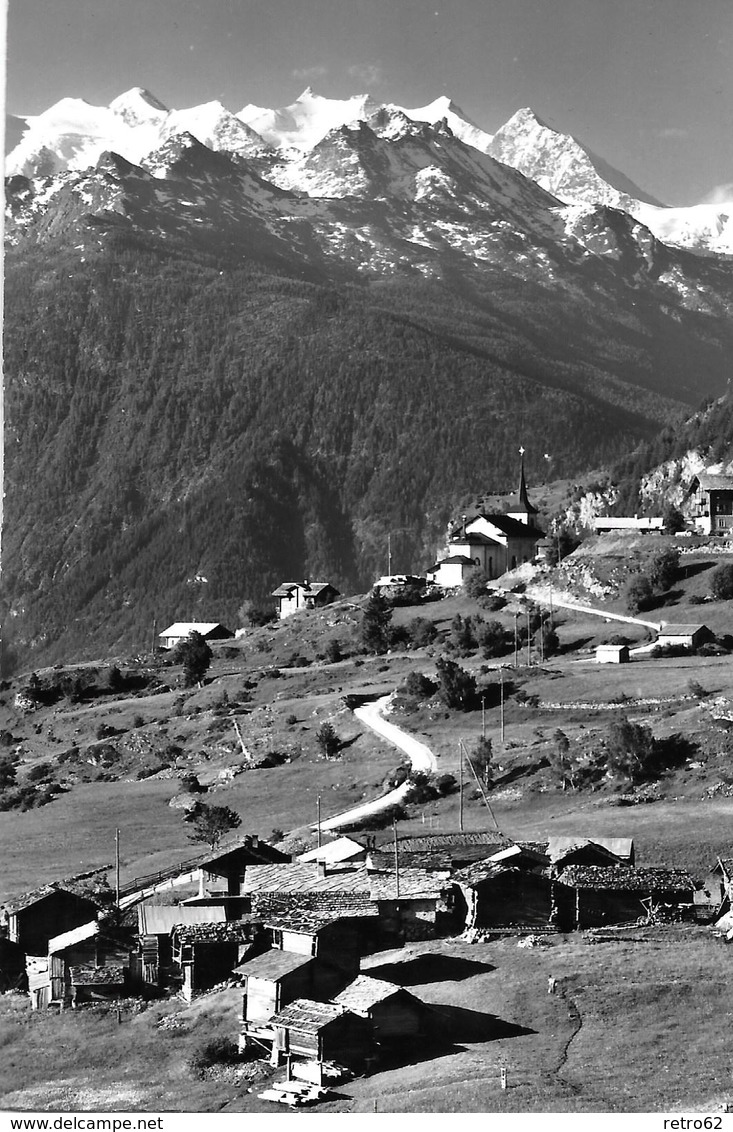 ZENEGGEN → Ehemals EGGEN, Ein Kleines Dorf Mit Der Mischabelgruppe Anno 1967 - Zeneggen