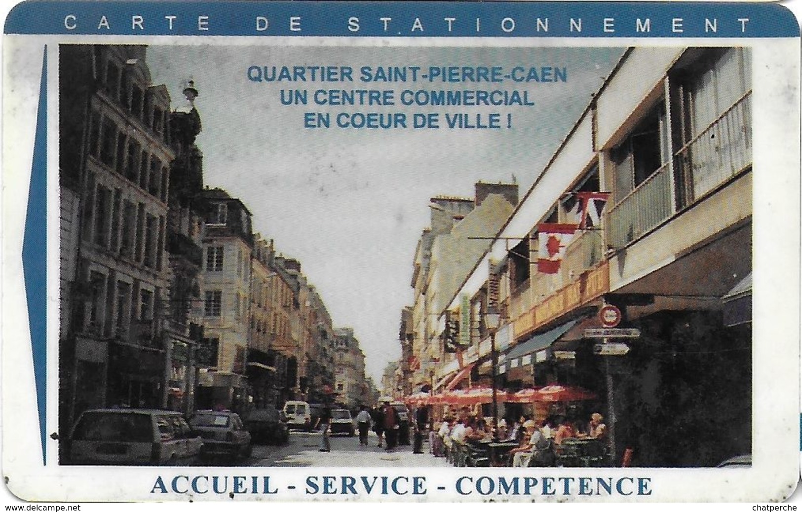 CARTE STATIONNEMENT BANDE MAGNÉTIQUE VILLE DE CAEN 14 CALVADOS - Scontrini Di Parcheggio