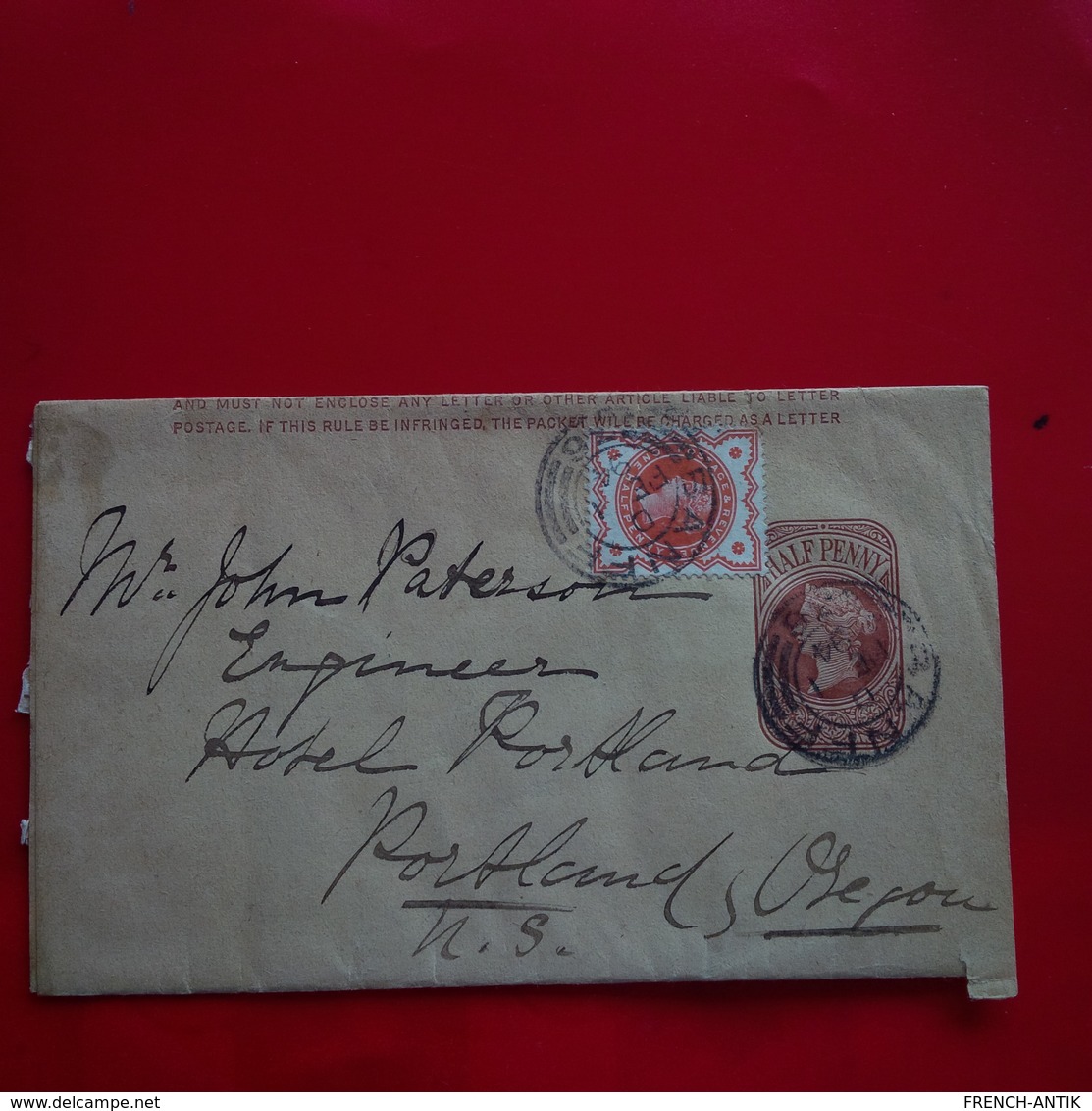 LETTRE HALF PENNY PORTLAND - Covers & Documents