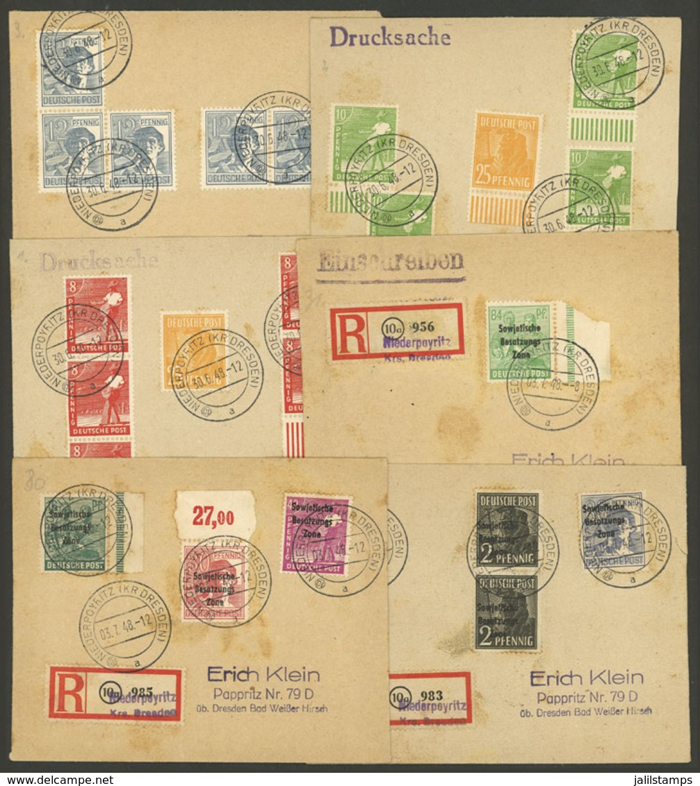 GERMANY: 6 Covers Used In 1948, Nice Postages - Sonstige & Ohne Zuordnung