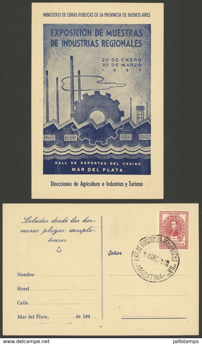 ARGENTINA: MAR DEL PLATA: Exposition Of Regional Industrial Samples, Year 1947, Franked With 5c. And Special Postmark, E - Argentine