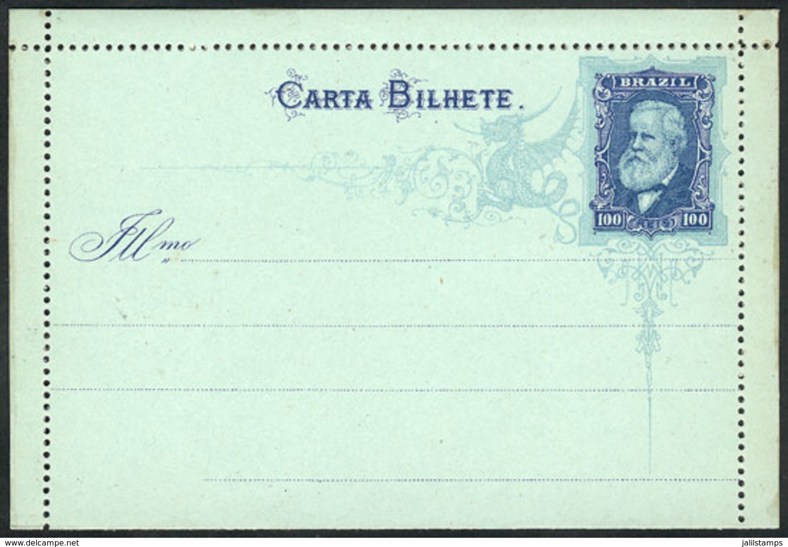 BRAZIL: RHM.CB-15, Mint Lettercard Of Excellent Quality, Rare, RHM Catalog Value 1200Rs. - Autres & Non Classés