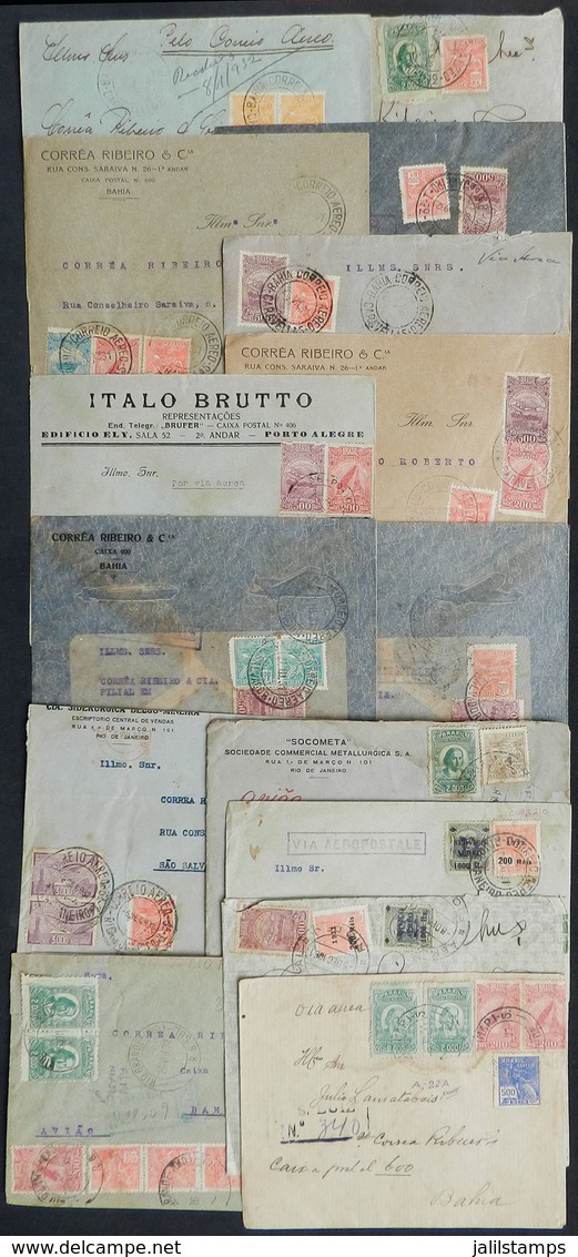 BRAZIL: 15 Airmail Covers Sent To The State Of Bahia In 1931 And 1932, Nice Postages And Cancels! - Autres & Non Classés