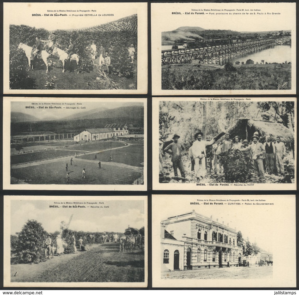 BRAZIL: 21 PROOFS Of Postcards Edited By The Mission Bresilienne De Propagande In Paris, With Spectacular Views Of The C - Autres & Non Classés