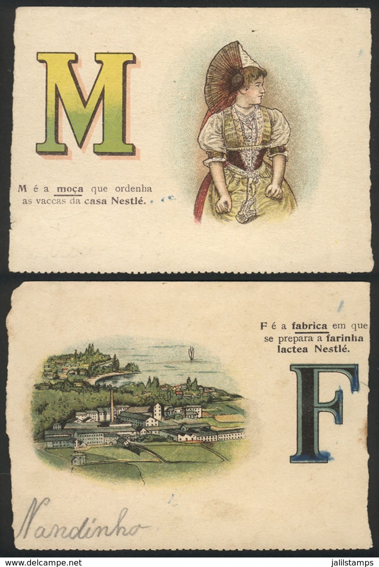 BRAZIL: 2 NESTLÉ Advertising Postcards, Circa 1905, With Important Defects - Other & Unclassified