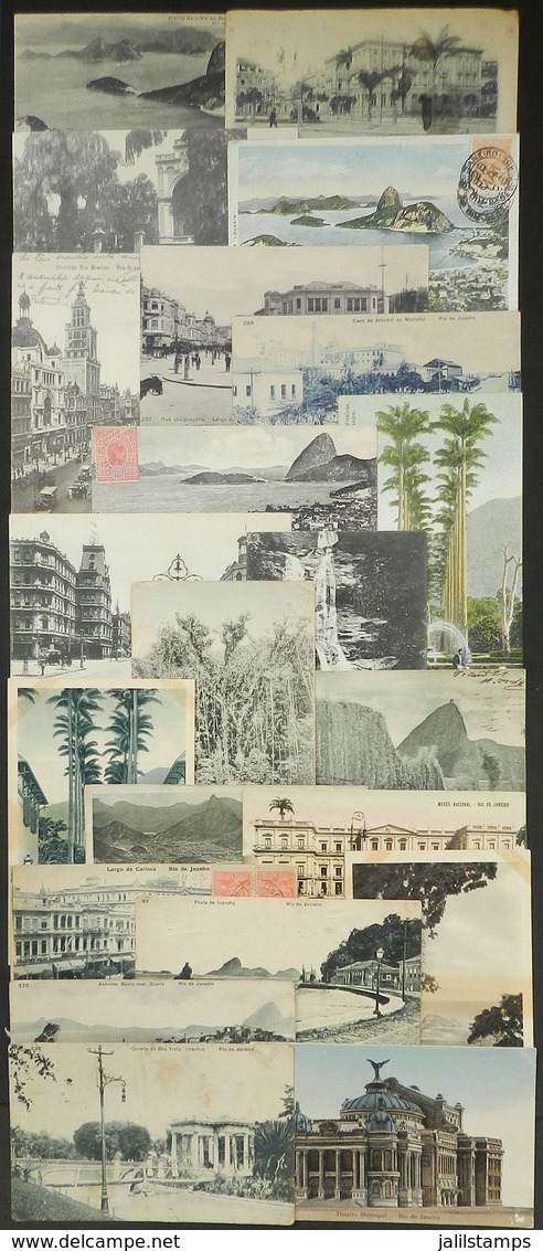 BRAZIL: RIO DE JANEIRO: 22 Postcards With Good Views Of The City And Area, In General Of Fine To VF Quality (1 With Defe - Autres & Non Classés