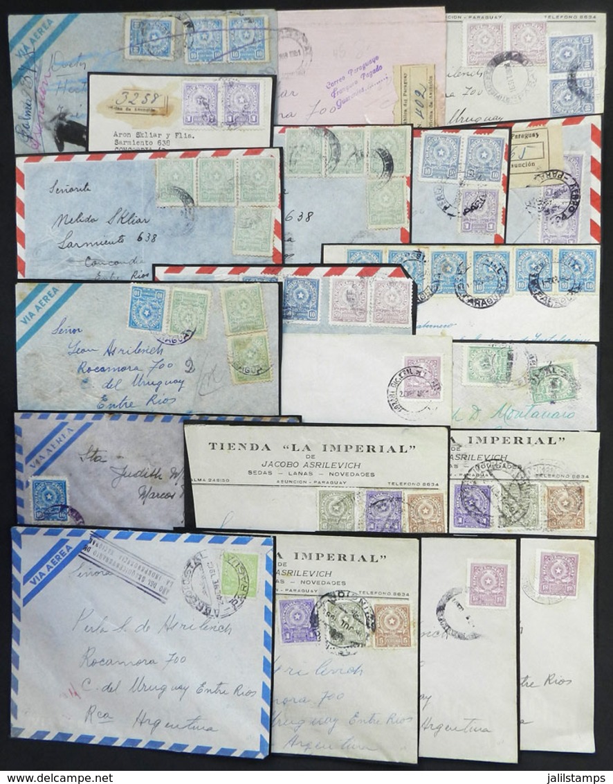 PARAGUAY: More Than 30 Covers Posted Mainly In The 1950s To Argentina, Interesting Postages And Postal Marks, Most Of Fi - Paraguay