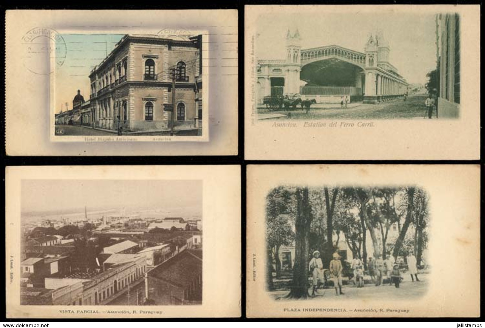 PARAGUAY: ASUNCIÓN: 8 Old And Very Handsome Postcards, Very Good Views, Excellent Quality, Rare Group! - Paraguay
