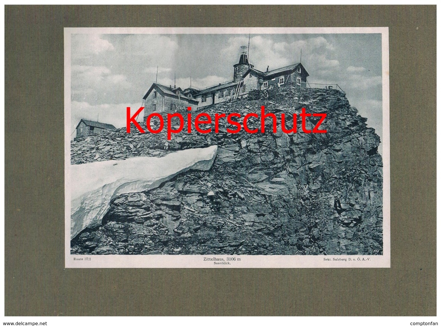 001 Zittelhaus Sonnblick Alpenvereinshütte Alpenverein Berghütte Lichtdruck 1908 !! - Other & Unclassified