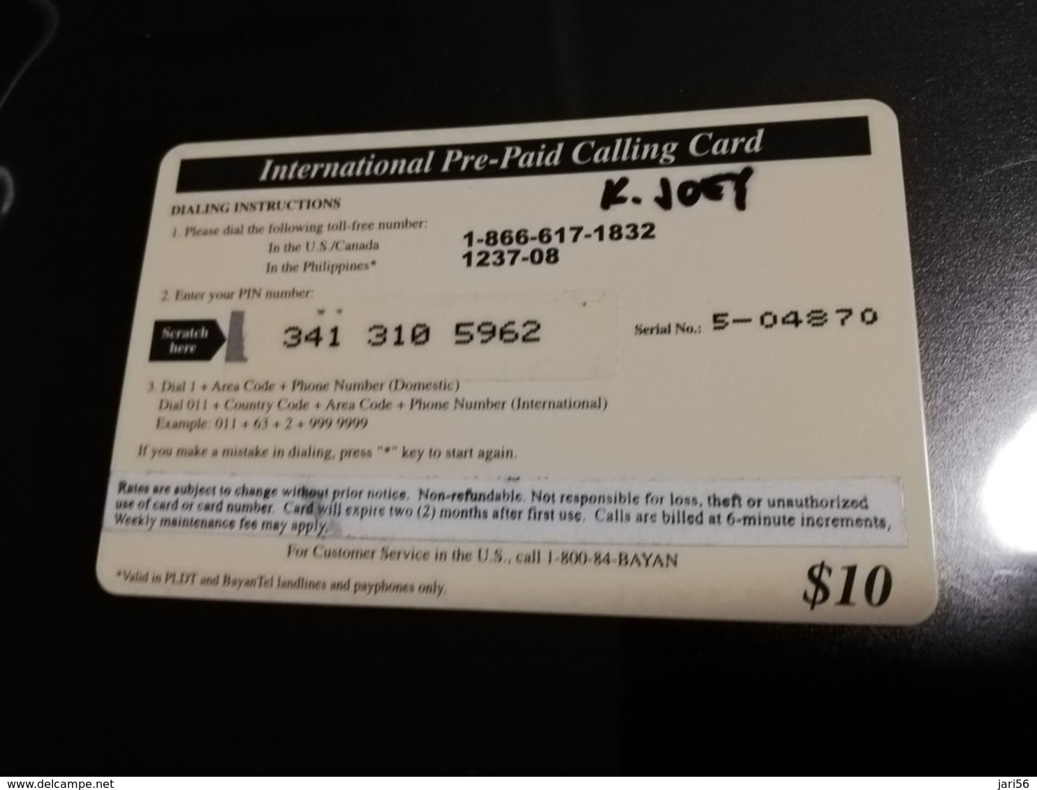 GUAM/ SAIPAN  PHONECARD $10,-fine Used  ** 362 ** - Guam