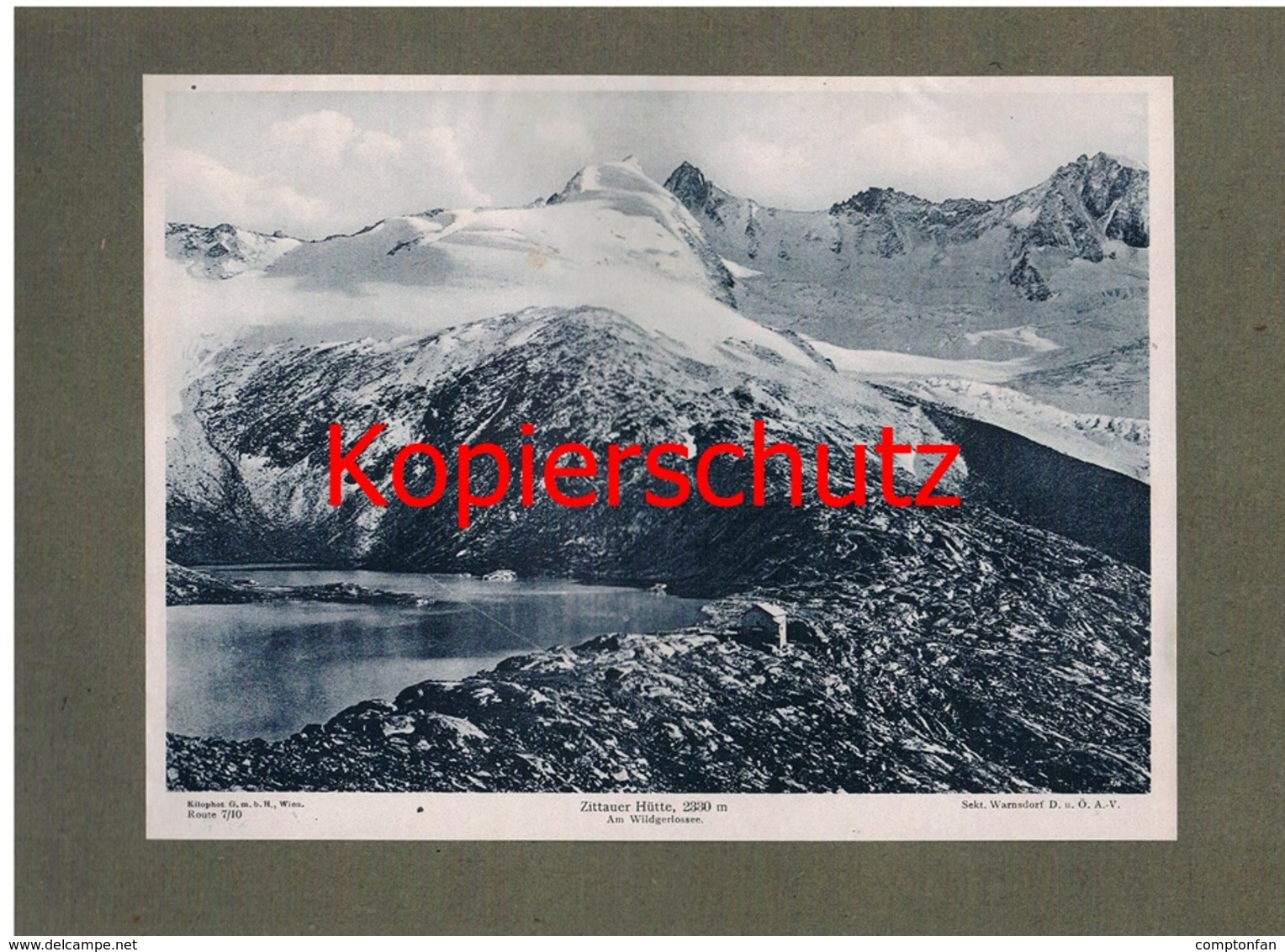 016 Zittauer Hütte Alpenvereinshütte Alpenverein Berghütte Kunstblatt Lichtdruck 1908 !! - Other & Unclassified